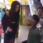 VIDEO: Lady gave man hot slaps as he went down on his knees to propose
