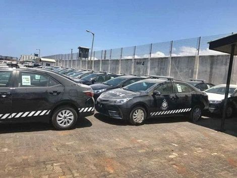 105 Toyota Corollas arrive for Ghana Police
