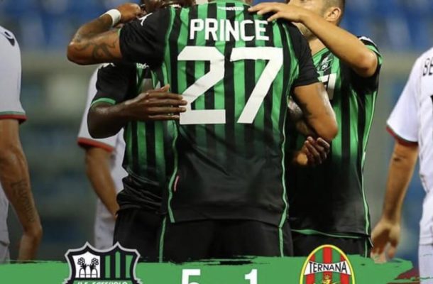 Ghana duo Boateng and Duncan on target as Sassuolo thrash Ternana in Coppa Italia