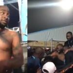 VIDEOS: Davido's bodyguard throws fans off stage during his performance in Namibia