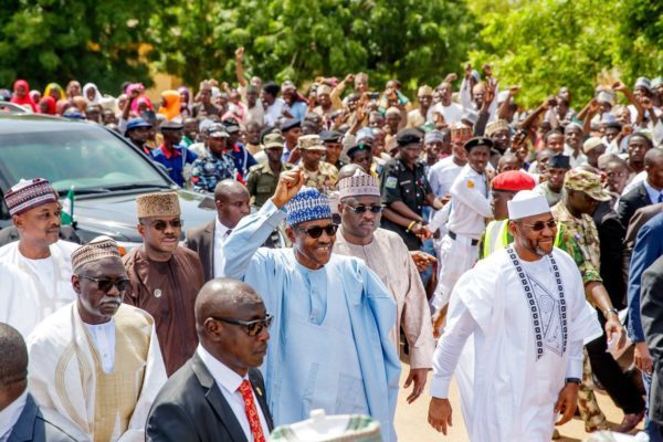 Buhari treks 800 metres to proof fitness for re-election