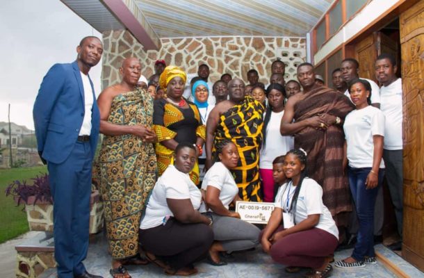 Ghana Post officials pay courtesy call on Bekwai Chief