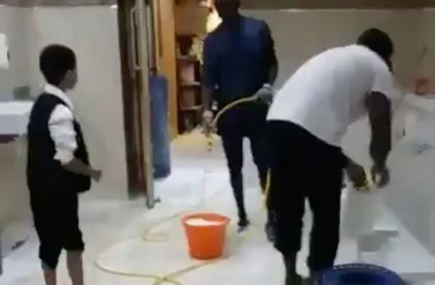 WATCH: Liverpool's £90,000-a-week star Sadio Mane cleaning mosque toilets