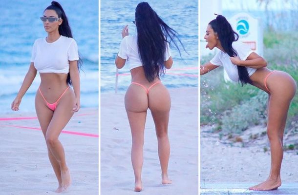 Kim Kardashian says she cries every day over the size of her curvy backside