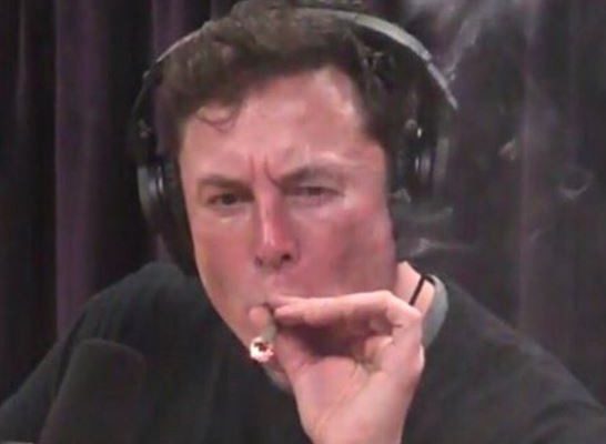 PHOTOS: Tesla CEO, Elon Musk shocks listeners as he smokes 'weed' during Interview