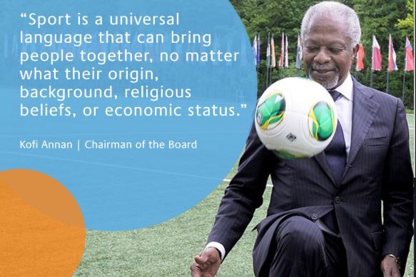 Kofi Annan was passionate about football, played as a right winger