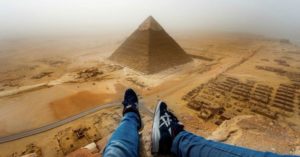 VIDEO: Teenager shocks many as he illegally climbs Egypt’s Great Pyramid