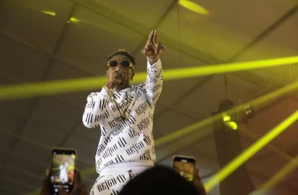 PHOTOS: Shatta Wale bitterly weeps at Reign Album launch; accuse industry of fighting against him