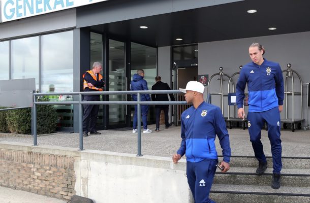 Andre Ayew and his Fenerbaçe teammates touchdown in Brussels for Europa League clash