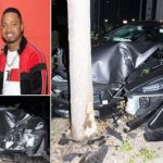 PHOTOS: Actor Terrence J and his model girlfriend smash $200k McLaren sports car into a tree
