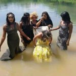 SHOCKING PHOTOS: Bride-to-be and friends hold bizarre bridal shower inside a stream