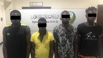 Photo: Four African nationals arrested in UAE for robbing jewellery shop at knife-point