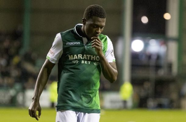 Thomas Agyepong set to miss Hibernian’s double-header against Celtic and Hearts