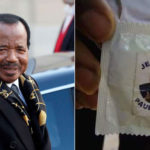 SHOCKER: Cameroon's president campaigns with his face on condom to entice voters