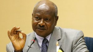 VIDEO: Ugandan President Yoweri Museveni disgustingly blows nose; spits in his handkerchief on live TV