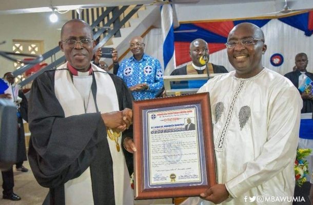 E.P. Church honours Bawumia for religious tolerance