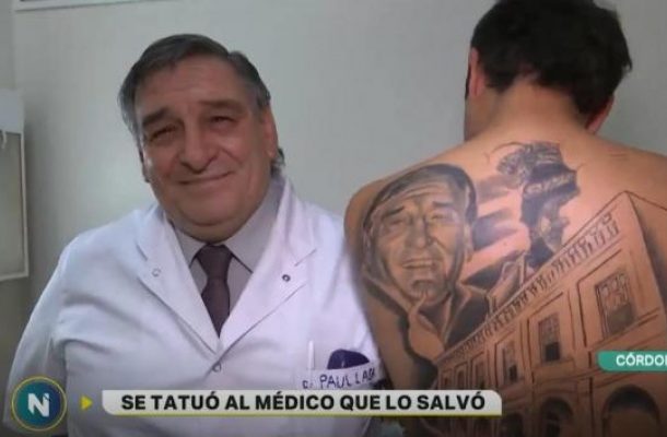 Grateful patient gets back tattoo of doctor who saved his life