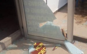 VIDEO: Machete-wielding land guards vandalise Agape Church; beat pastor, church members