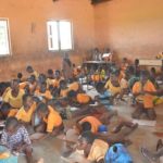 Pupils of Sokabiisi in Bolga sit on bare floor to study