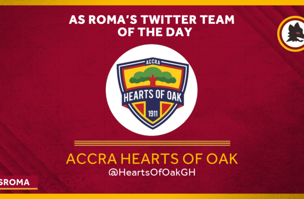 Serie A giants AS Roma name Accra Hearts of Oak ‘Team of the Day’