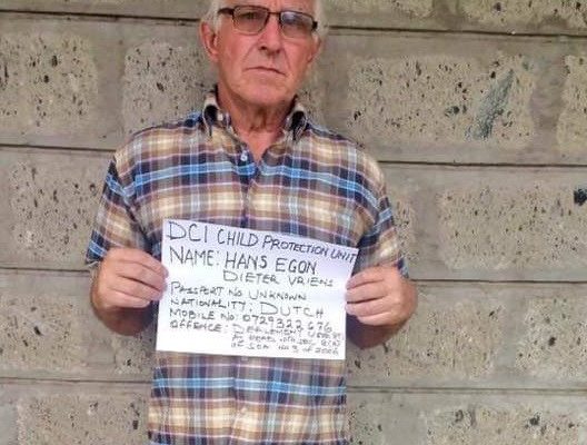PHOTOS: Elderly Dutch national arrested in Kenya for defiling three girls aged 8, 9 and 10