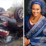 PHOTOS: Nigerian politician, Natasha Akpoti miraculously survives a ghastly road accident