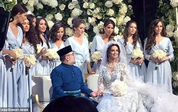 PHOTOS: Former Miss Moscow, 25, marries Malaysia's King Muhammad V, 49, after converting to Islam