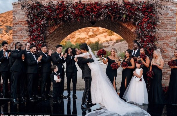 PHOTOS: Singer Miguel & his girlfriend of 13 Years Nazanin Mandi tie the knot in a romantic wedding