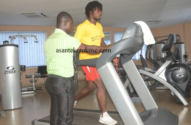 Kotoko striker Yacouba back in the gym as he steps up recovery
