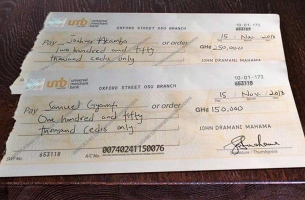BNI to investigate fake John Mahama UMB cheques