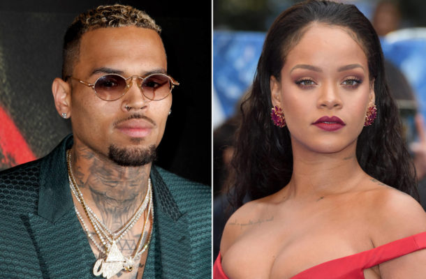 'Thirsty' Chris Brown in trouble with Rihanna's fans after he was caught flirting under her sexy photos