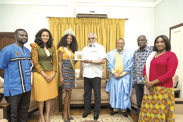 Rawlings commends Miss Universe-Ghana for developing talents of young women