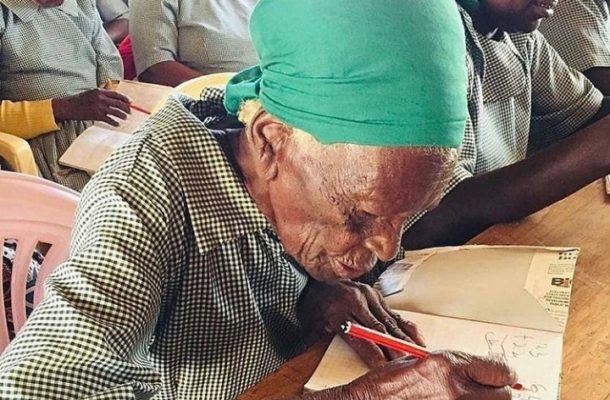 95-year-old woman enrolls in school to learn to read and write