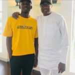 PHOTO: Mr. Eazi's billionaire father-in-law receives him at his office