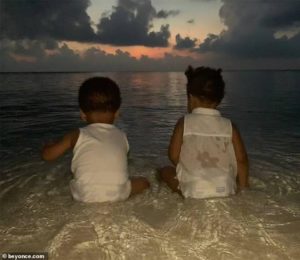 PHOTOS: Beyonce shares rare photos of her twins Sir and Rumi playing at the beach during their trip to India