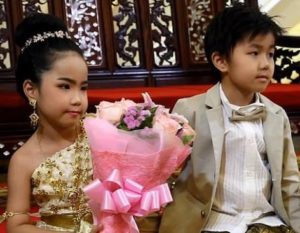 PHOTOS: Six-year-old twins get married in a lavish Buddhist ceremony
