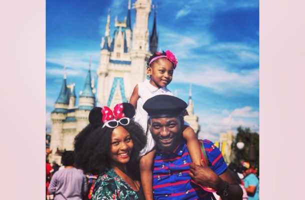 PHOTOS: Osas and Gbenro Ajibade celebrate Christmas with their daughter in the US