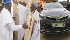 PHOTOS: Bawumia gifts new Toyota car with customised plate to Chief Imam
