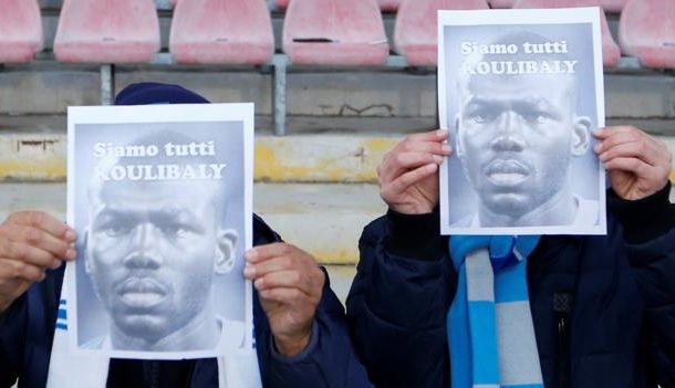 Kalidou Koulibaly: Napoli fans show support before game against Bologna