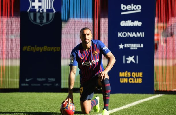 Barcelona unveil Kevin-Prince Boateng at Camp Nou