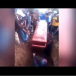 Woman’s body falls out of coffin during funeral 