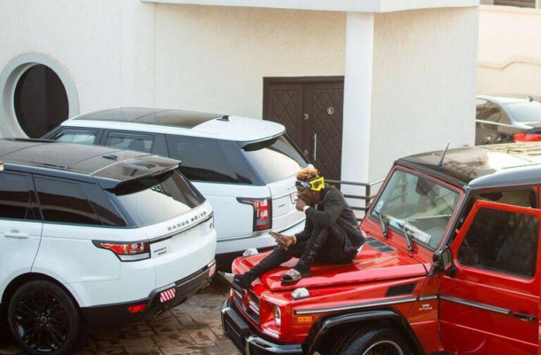 PHOTOS: 'Unperturbed' Shatta Wale shows off expensive fleet of cars; accuse Shatta Michy of doing drugs