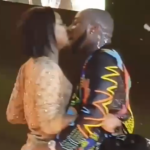 VIDEO: Davido gets smitten on stage; passionately kisses girlfriend at London concert