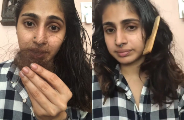 An Insta influencer recorded her struggle with combing her tangled hair! Here is WHY