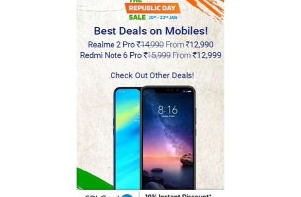 Flipkart’s Republic Day sale: Deals on Honor 10 Lite, Realme 2 Pro, Redmi Note 5 Pro and others revealed