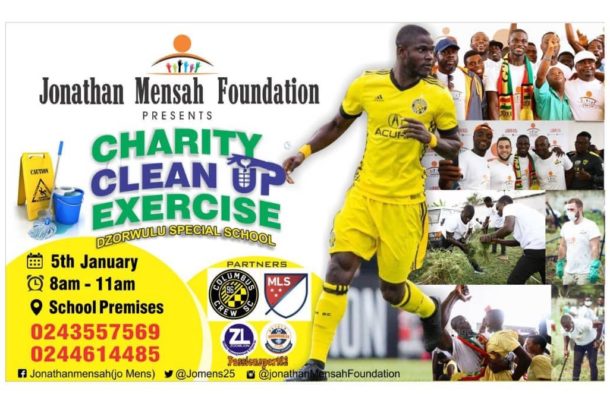 Jonathan Mensah's Foundation to clean up Dzorwulu Special School