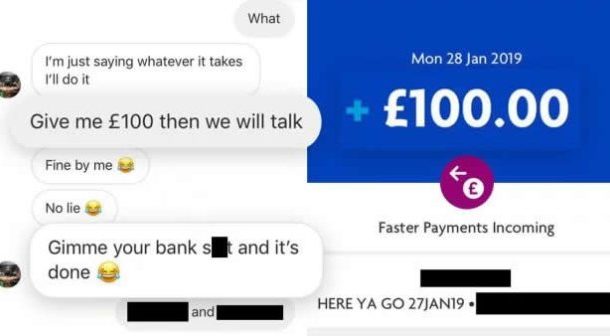 Woman charges cheating ex £100 just for the privilege of talking to her