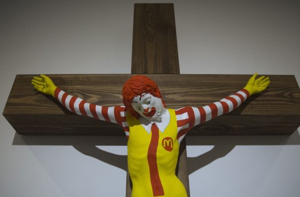 Arab Christians protest 'McJesus' sculpture in Israel