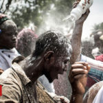 Africa's top shots: Powder sprays and Hollywood glitz