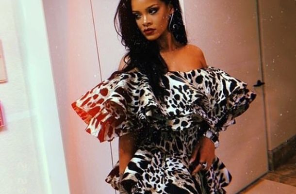 PHOTOS: Rihanna rocks sexy leopard Ruffle mini dress to Beyoncé and Jay-Z’s Oscars after-party